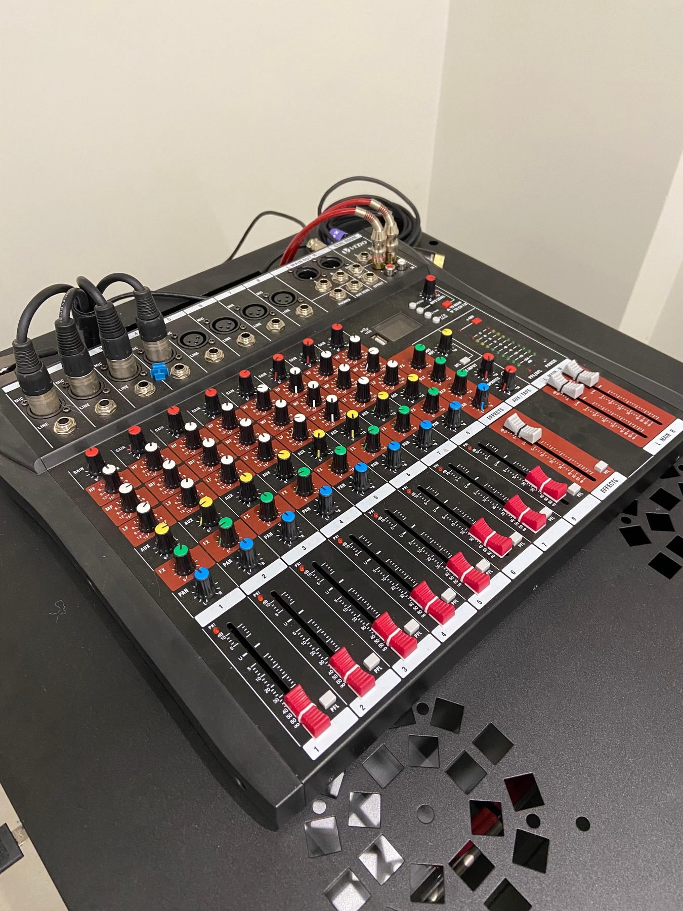 Mesa de som do auditório